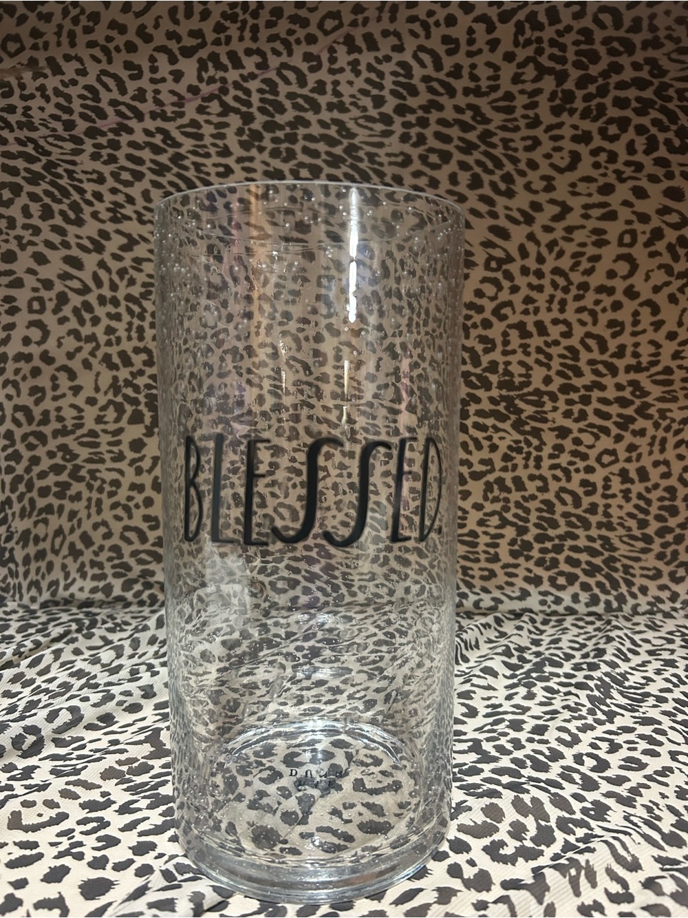 Rae Dunn Hurricane Bubble Vase Large “Blessed”